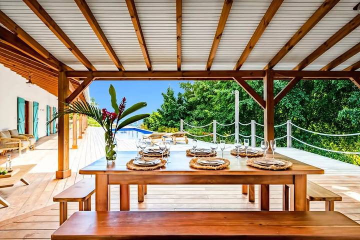 Villa pour 8 personnes, avec vue ainsi que piscine et jardin dans Marie-Galante - 4