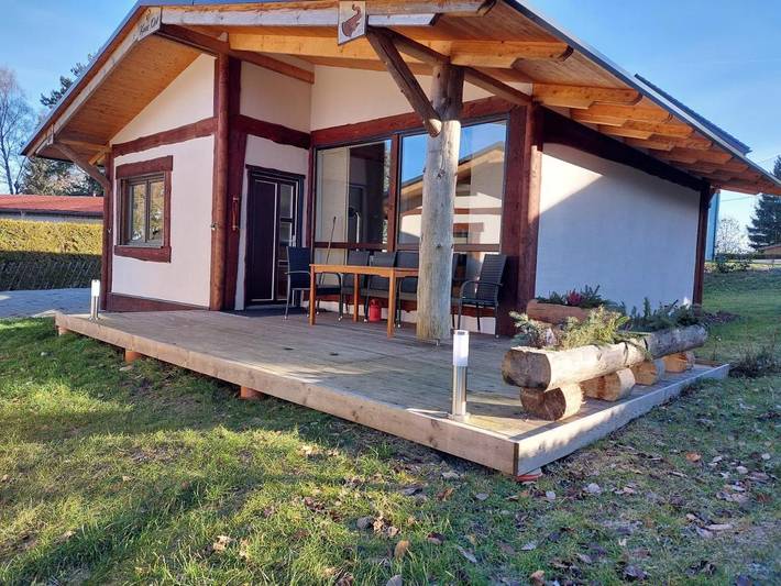 Ferienhaus für 6 Personen, mit Terrasse und Garten sowie Ausblick