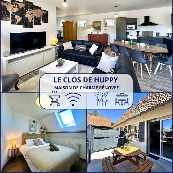 Location de vacances pour 8 personnes, avec terrasse dans Huppy