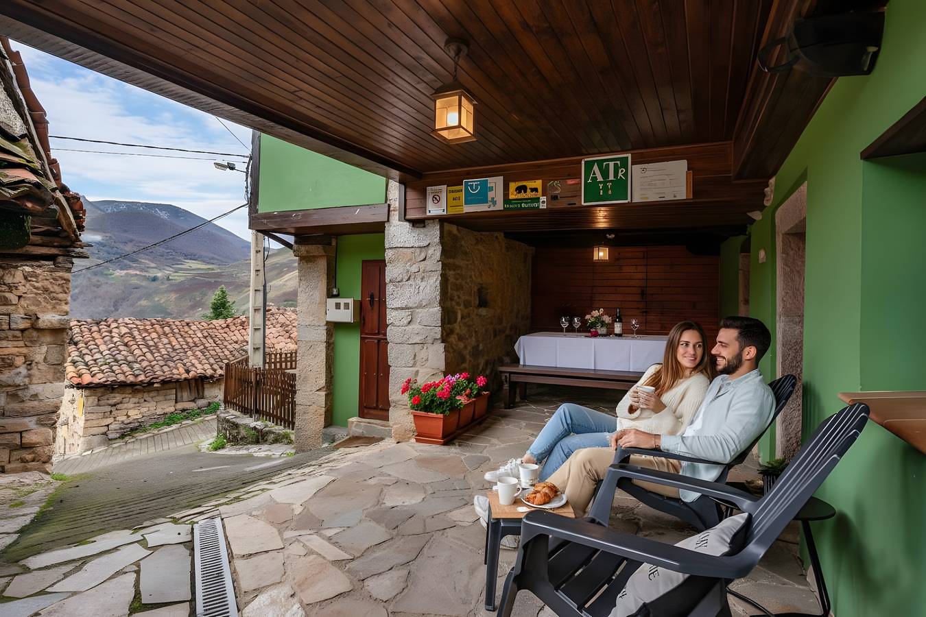 Ferienhaus 'La Congosta Mágica Aldea De Montaña' mit Bergblick, Gemeinschaftsterrasse & Wlan in Teverga, Cordillera Cantábrica