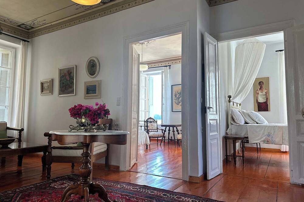 Poros Chic Seaside Neo-Classical Apartment w/ Terrace in Poros By, Poros