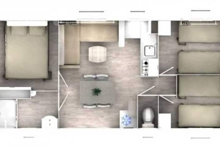 Mobil home pour 6 personnes à Villeveyrac