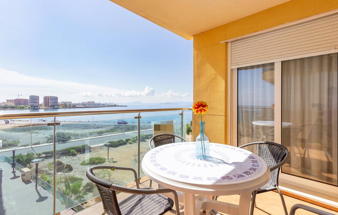 Entire holiday apartment, Sea View Apartment with Garage & Terrace, 2km to Playa del Pudrimel in Los Miradores del Puerto, San Javier