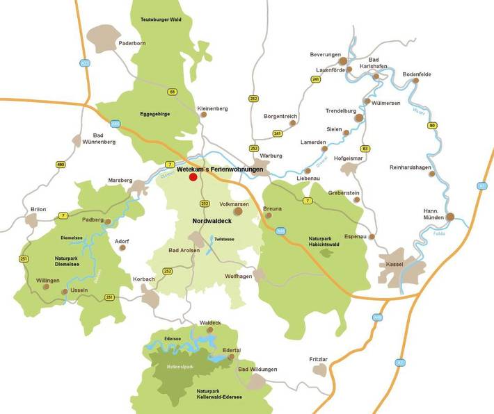 Ferienwohnung für 2 Personen, mit Whirlpool und Terrasse sowie Garten und Sauna in Diemelstadt - 2