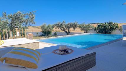 Cottage pour 2 personnes, avec piscine ainsi que jardin et vue à Castro Verde