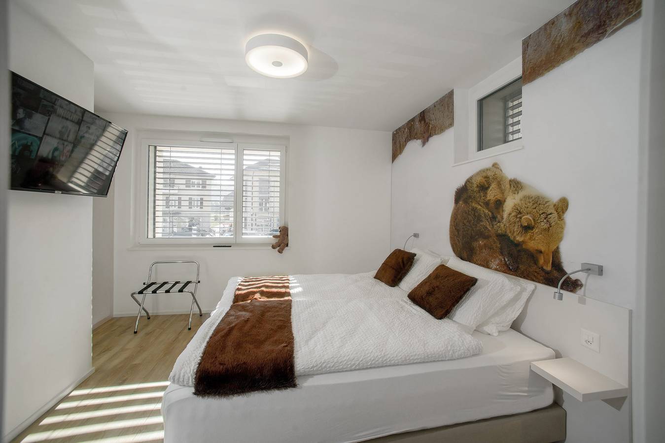 Hôtel de la Concorde - Doppelzimmer 1 (eingeschränkte Mobilität) in Vallorbe, Nord Vaudois