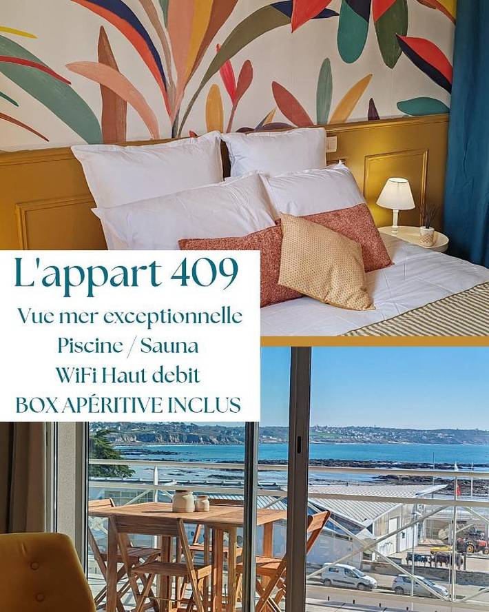 Gîte pour 2 personnes, avec sauna et piscine ainsi que terrasse et vue dans Office De Tourisme De Plougonvelin