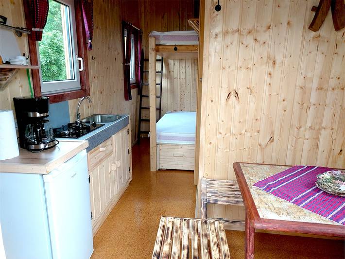 Wohnwagen für 4 Personen, mit Terrasse und Sauna sowie Ausblick in Nideggen - 2