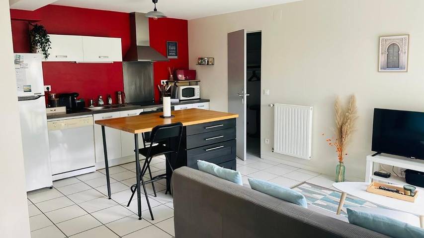 Appartement de vacances pour 3 personnes, avec terrasse et jardin