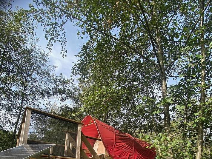 Camping la Fougeraie - Unterkunft 2 personen - Kokon auf Stelzen in Saint-Léger-de-Fougeret, Naturpark Morvan