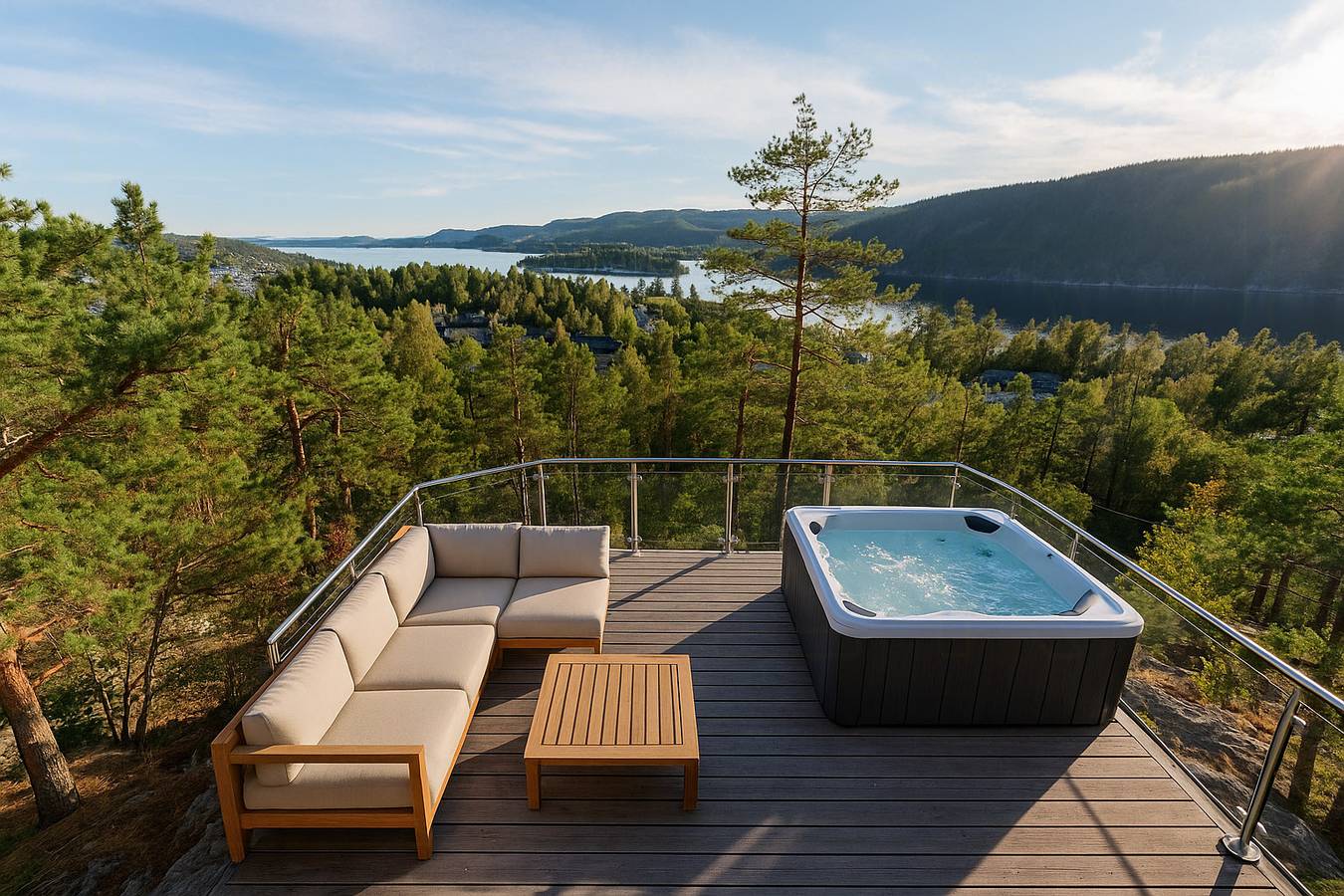 Bo i trädtopparna med vacker utsikt över fjorden in Frogn