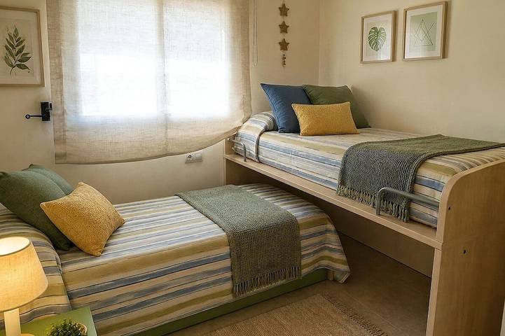 Appartement entier, Fully furnished vacation rental with Wi-Fi, 150 meters from Les Bovetes Beach in Platja de les Marines (El Palmar), El Palmar