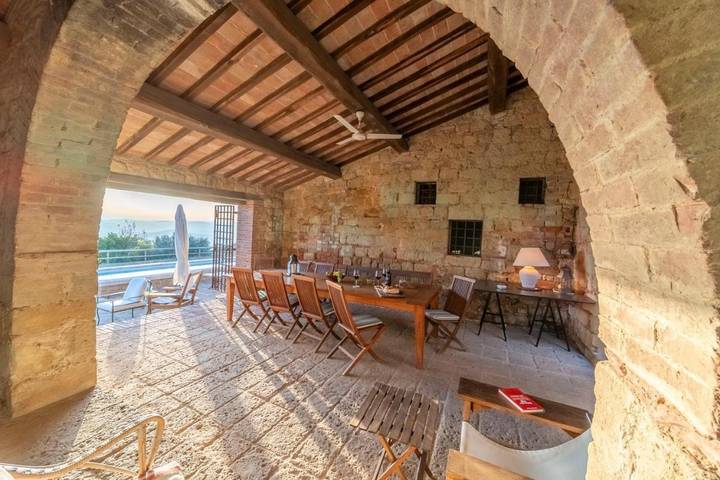 Villa pour 10 personnes, avec vue ainsi que piscine et jardin à Pienza - 4
