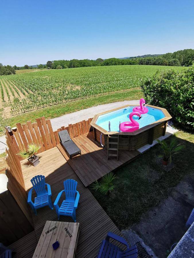 Maison de vacances pour 6 personnes, avec jardin ainsi que piscine et vue