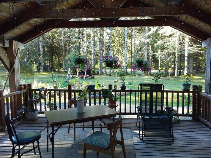 Log cabin for 3 people, with hot tub and balcony in Mount Rainier National Park