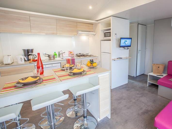 Mobil home pour 6 personnes, avec sauna et bassin pour enfant dans Plage De L Arnerault La Flotte - 4