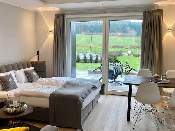 Hotel für 3 Personen, mit Terrasse und Garten sowie Sauna und Ausblick