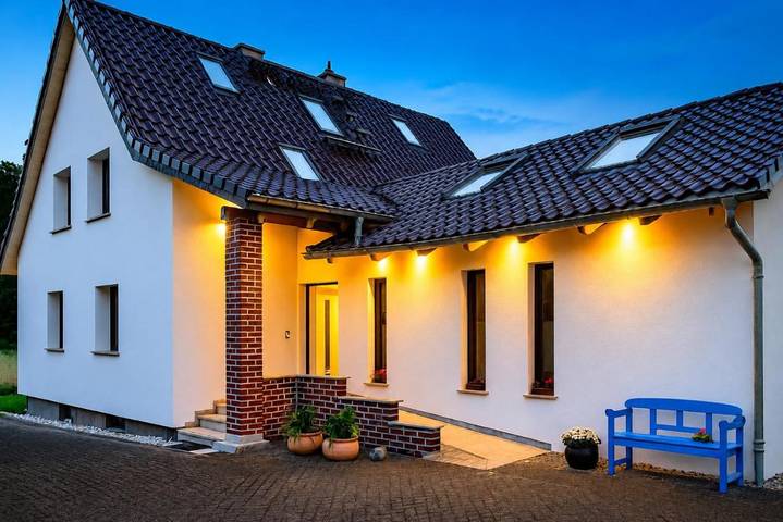 Ferienhaus für 3 Personen, mit Terrasse und Garten sowie Sauna und Ausblick in Haselbachtal