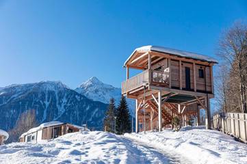Camping für 4 Personen, mit Kinderpool und Garten sowie Sauna und Ausblick in Österreich