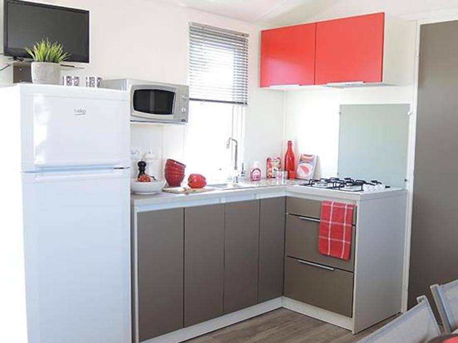 Camping la Fougeraie - Mobilheim 8 personen - Aller Komfort in Saint-Léger-de-Fougeret, Naturpark Morvan