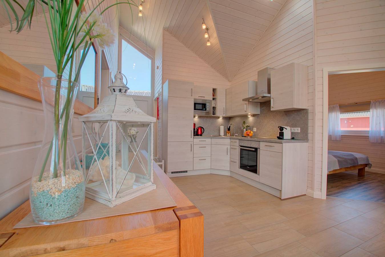 Ostsee Ferienhaus Marielund mit Garten und Kinderspielturm im Ferienpark Holm in Holm, Schönberg