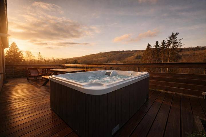 Gîte pour 5 personnes, avec sauna ainsi que terrasse et vue dans Moulin du Ruy