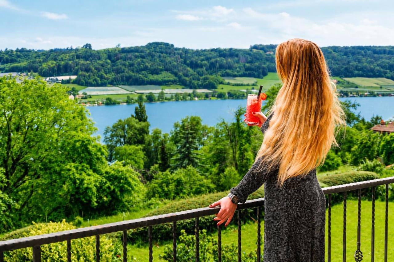 Ganze Wohnung, Seepanorama-Deluxe-Sauna-Massage-Garten-Tranpolin-Tischkicker-Tropical-Bbq-Parken in Öhningen, Untersee