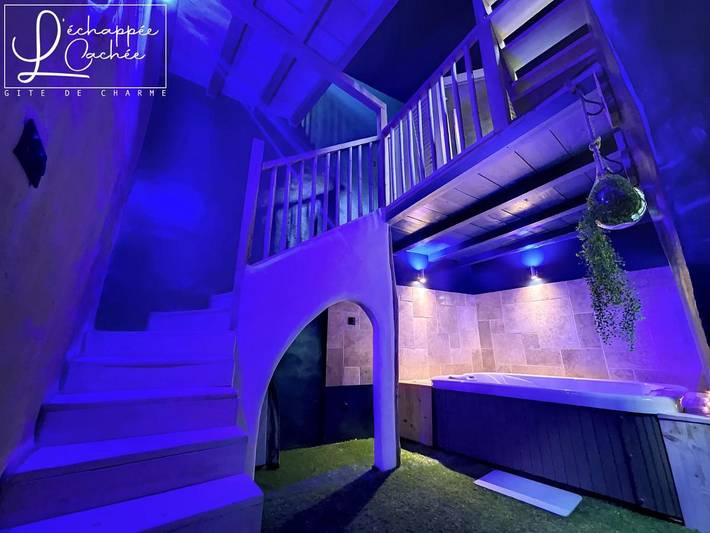 Maison de vacances pour 2 personnes, avec Jacuzzi et Terrasse ainsi que Sauna et Vue