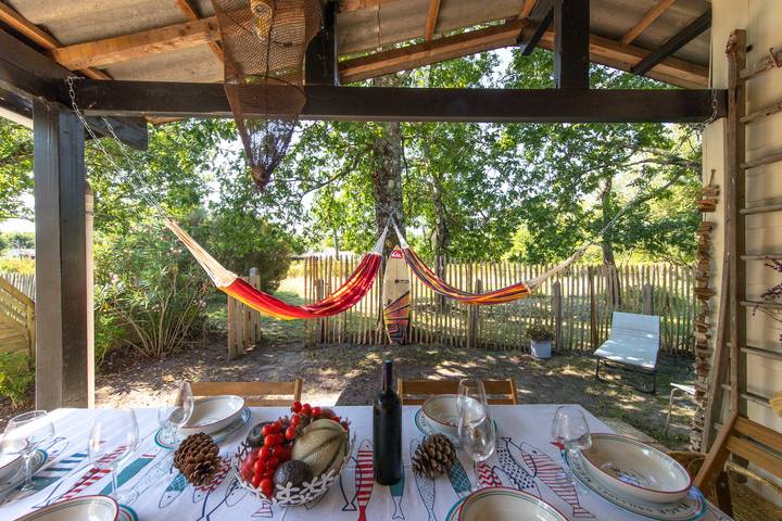 Maison de vacances pour 4 personnes, avec balcon et vue sur le lac en Gironde - 2