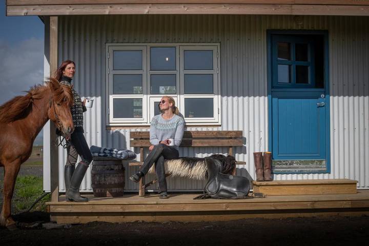 Chalet voor 2 personen, with tuin and terras as well as uitzicht op IJsland