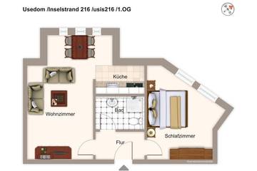 Ferienwohnung für 4 Personen in Heringsdorf, Usedom, Bild 4