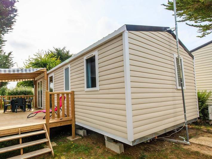 Camping Le Welcome - Mobilheim 7 personen - Mh 3Ch - Halbüberdachte Terrasse Geschlossen 6/7 Personen in Mesquer, Côte d'Amour