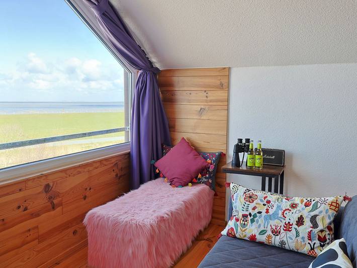 Ferienwohnung mit Meerblick für 3 Personen, mit Ausblick in Nordstrand