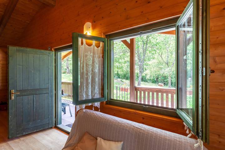Chalet Anemone - Villaggio Anemone" con vista montagna e terrazza in Sillano, Giuncugnano
