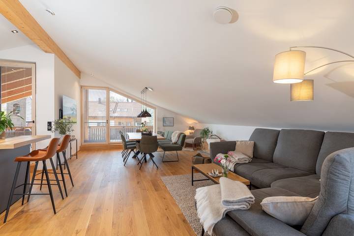 Ferienwohnung für 5 Personen, mit Balkon und Terrasse sowie Sauna in Übersee - 2