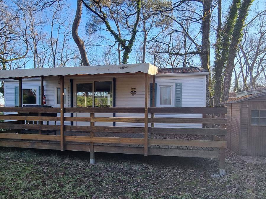 Camping La Garenne - Mobilheim 6 personen - 24 Résidence Noisette 32m2 Überdachte Terrasse + Fernseher + Geschirrspüler + Klimaanlage 1/6 Pers. in Peyrignac, Périgord Noir