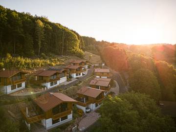 Hütte für 8 Personen, mit Balkon und Ausblick sowie Sauna in Hessen