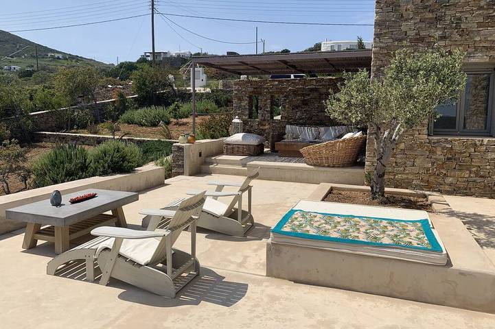 Maison de vacances pour 12 personnes, avec balcon et jardin dans Antiparos
