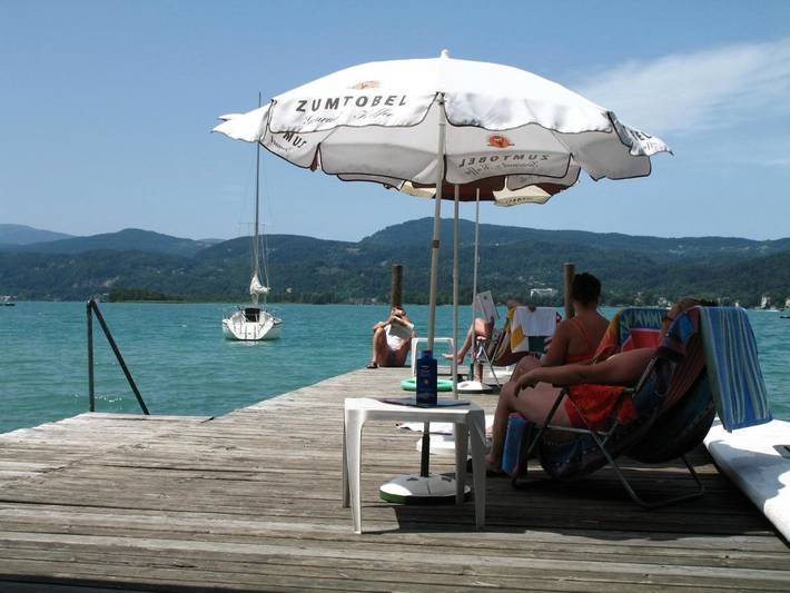 Ferienwohnung für 5 Personen, mit Balkon und Seeblick
