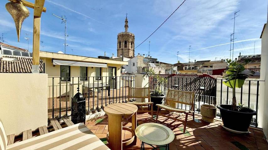 Pension voor 2 personen, met terras en uitzicht in Valencia