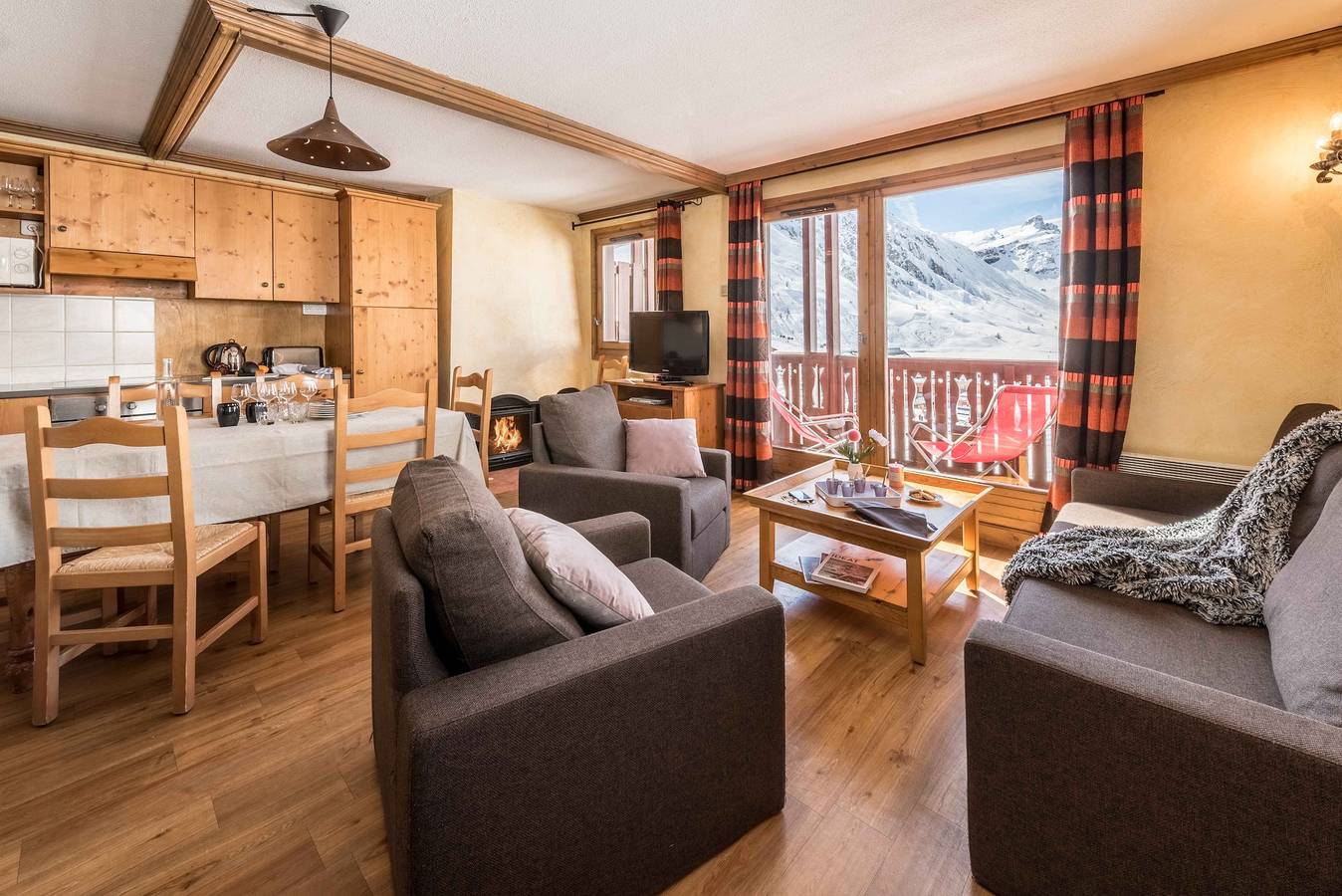 Appartement entier, Appartement de vacances pour 8 personnes avec balcon in Tignes, Parc National de la Vanoise