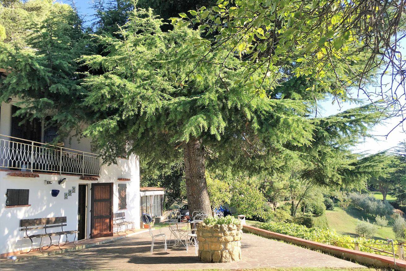 Toscana Tour - Casa Bianca Villa Swimmingpool mit Meerblick, eingezäunter Garten, Grill in Castellina Marittima, Etruskische Küste