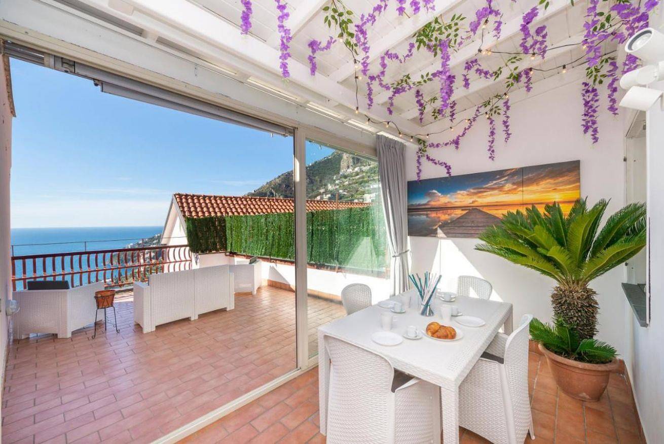 Ganze Wohnung, Ferienwohnung für 3 Personen mit Meerblick in Tovere, Amalfiküste