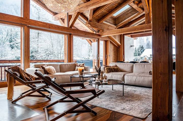 Maison pour 14 personnes, avec jacuzzi ainsi que jardin et balcon à Chamonix-Mont-Blanc