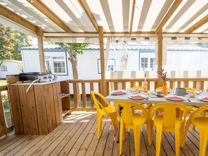 Camping Les Dinosaures - Mobilheim 8 personen - Cottage Detente 4ch 8 pers in Talmont-Saint-Hilaire, Vendée