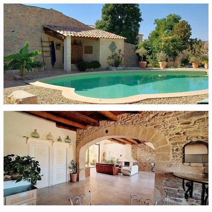 Cottage pour 7 personnes, avec piscine ainsi que jardin et jacuzzi à Saint-Dionisy