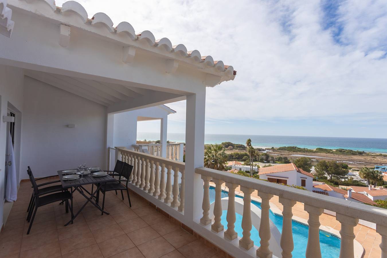 Villa '49 Son Bou Sunset' mit Meerblick, Wlan und Klimaanlage in Sant Jaume, Alaior Gemeinde