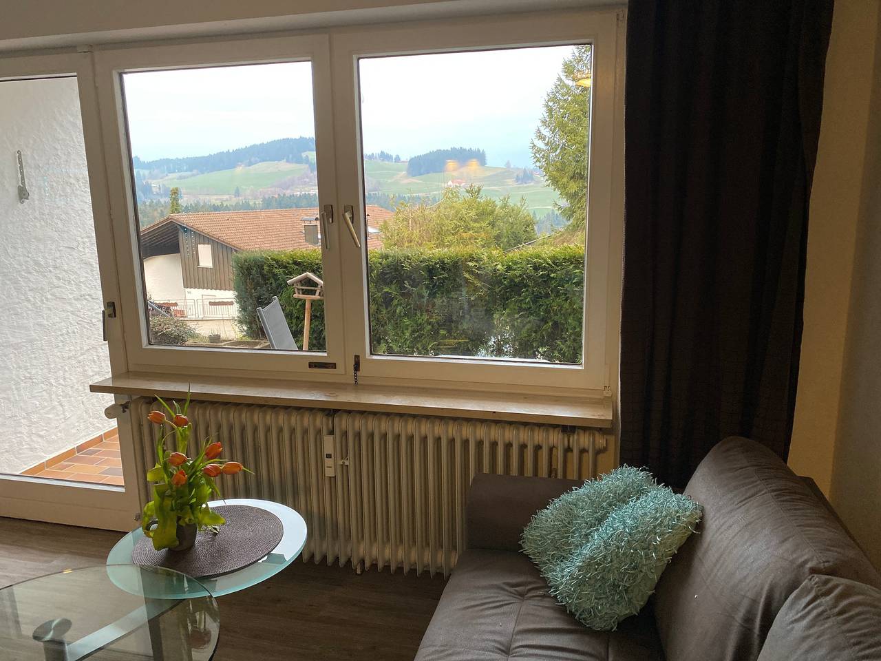 Ganze Wohnung, Apartment „Hochgratblick“ mit Bergblick, privater Terrasse und Wlan in Oberreute, Bayerisch Schwaben
