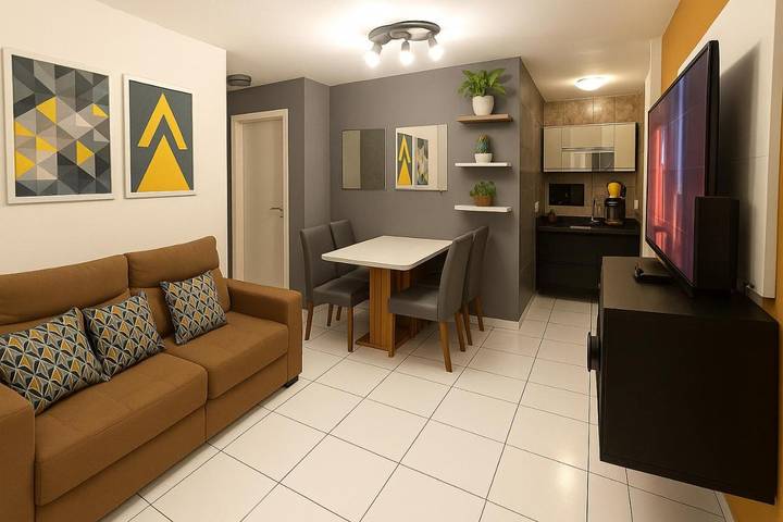 Casas e apartamentos de temporada para 6 pessoas, com vista para o lago e jardim e ainda vista em Garanhuns