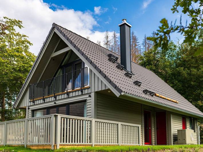 Chalet für 8 Personen, mit Balkon und Terrasse sowie Sauna im Harz
